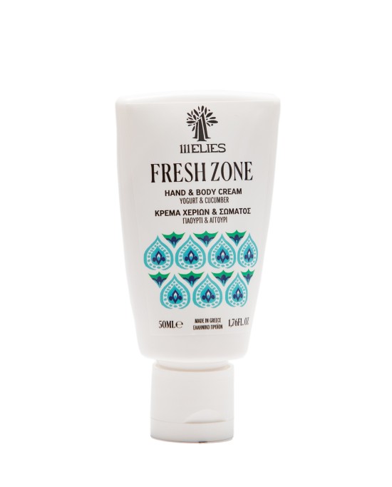 FRESH ZONE Cooling and rejuvenating hand and body cream with yogurt, cucumber,  hyaluronic acid and spearmint