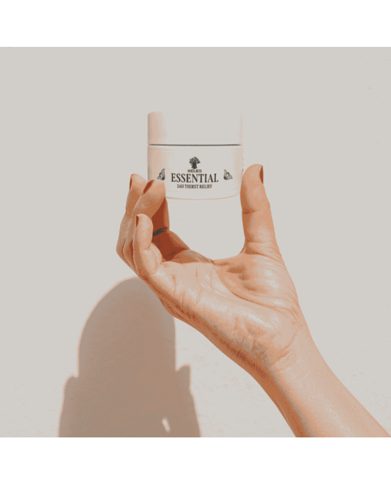 the ESSENTIAL 24H THIRST RELIEF X 2% bakuchioil face & eye cream
